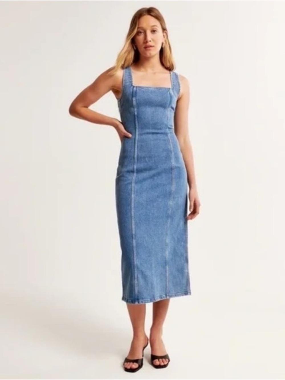 Abercrombie & Fitch Midi Denim Dress